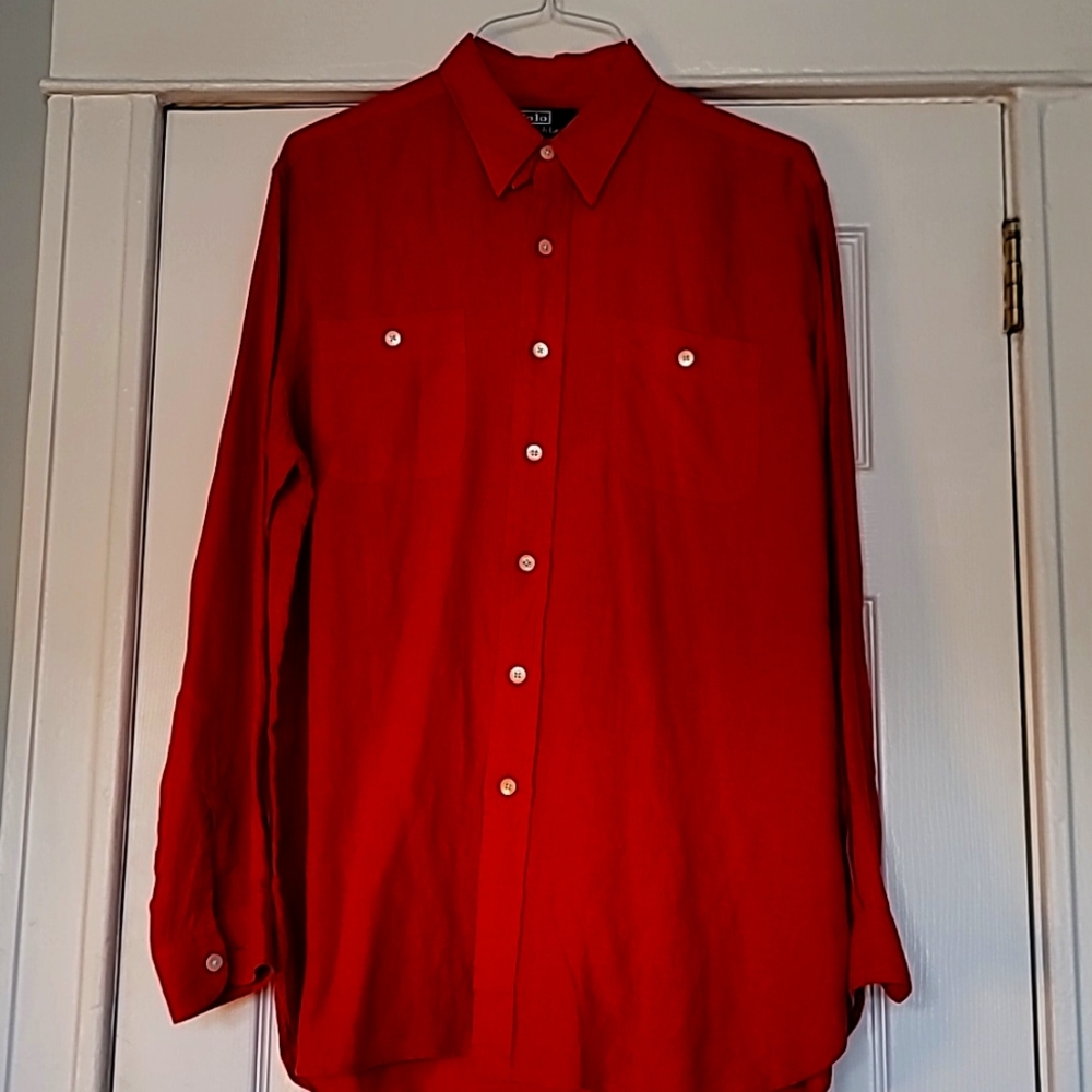 Polo longsleeve linen shirt